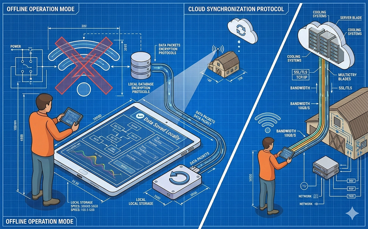 Offline-first architecture — works without internet